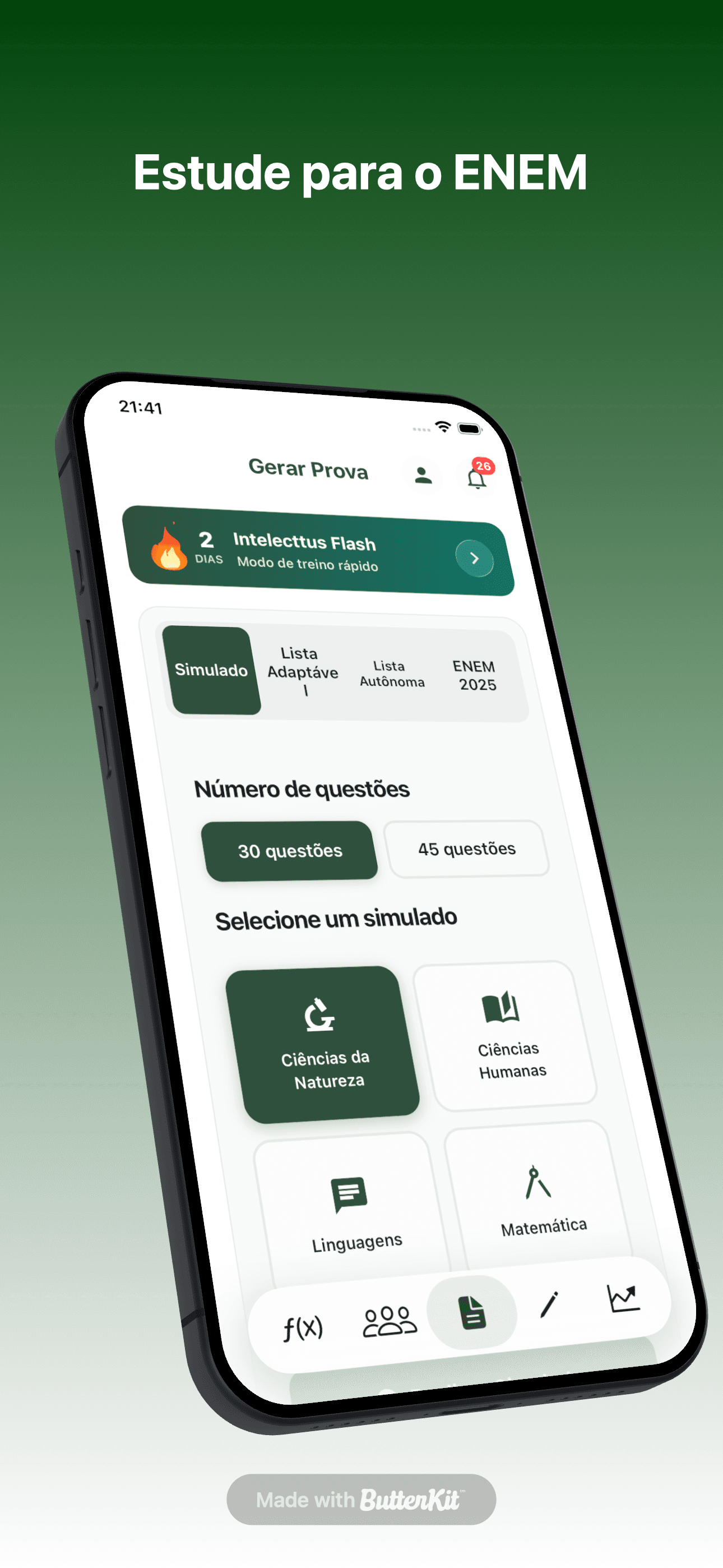 App Enem10x — tela 1