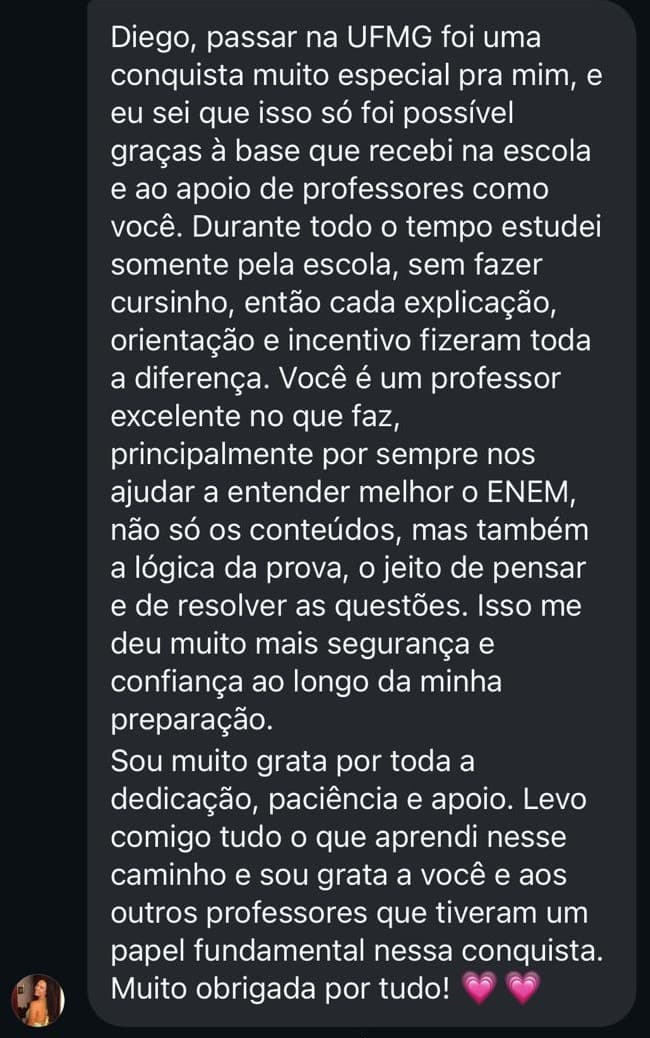 Depoimento de aluno Enem10x