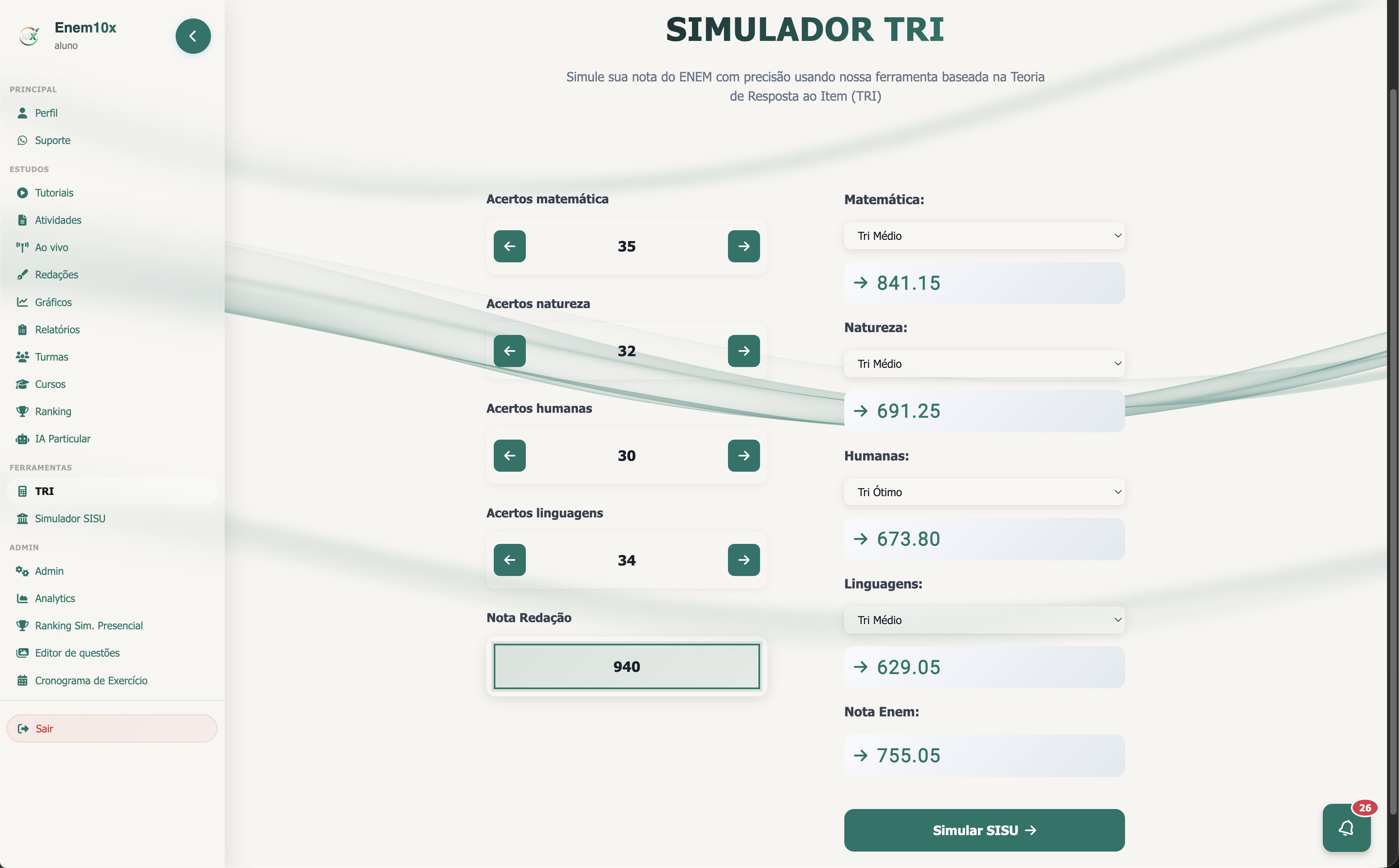 Calculadora TRI