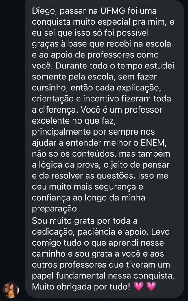Depoimento de aluno Enem10x